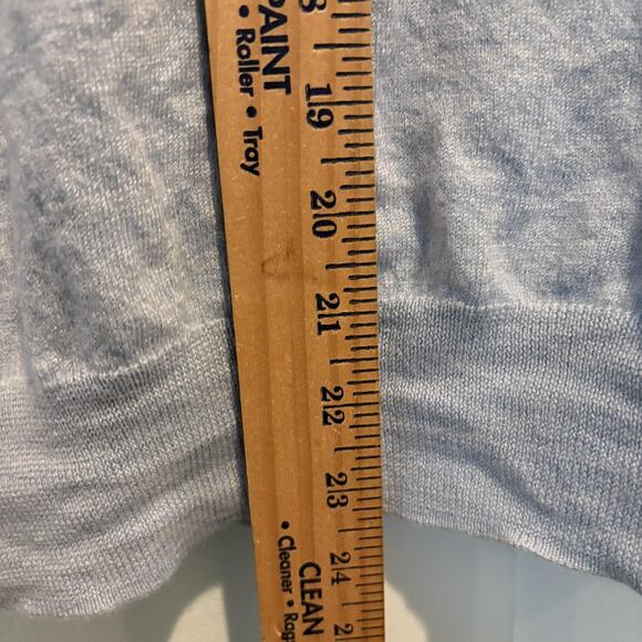 Peter Millar Sweater Vest Men Medium Light Blue Merino Wool Knit V-Neck Classic - Picture 6 of 11